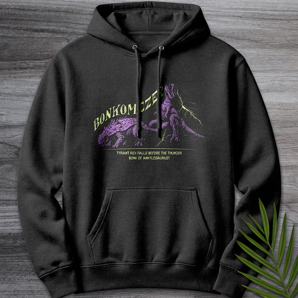 Hoodie XS / Charcoal Heather Thunder Bonkomizer Ankylosaurus vs T.Rex Premium Hoodie