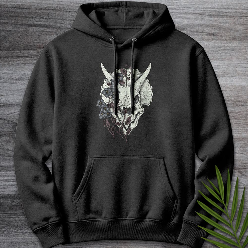 Hoodie XS / Charcoal Heather Triceratops Botanical Relic Premium Hoodie