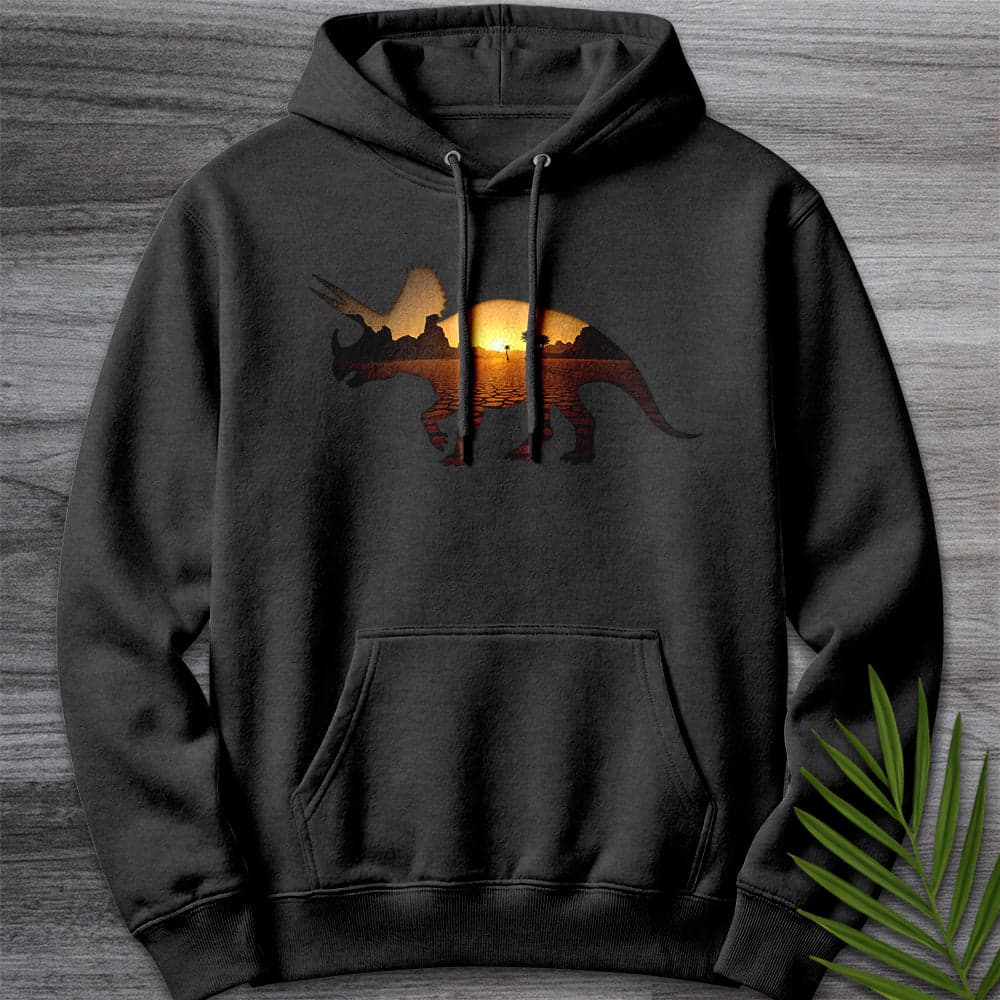 Hoodie XS / Charcoal Heather Triceratops Environment Silhouette Premium Hoodie