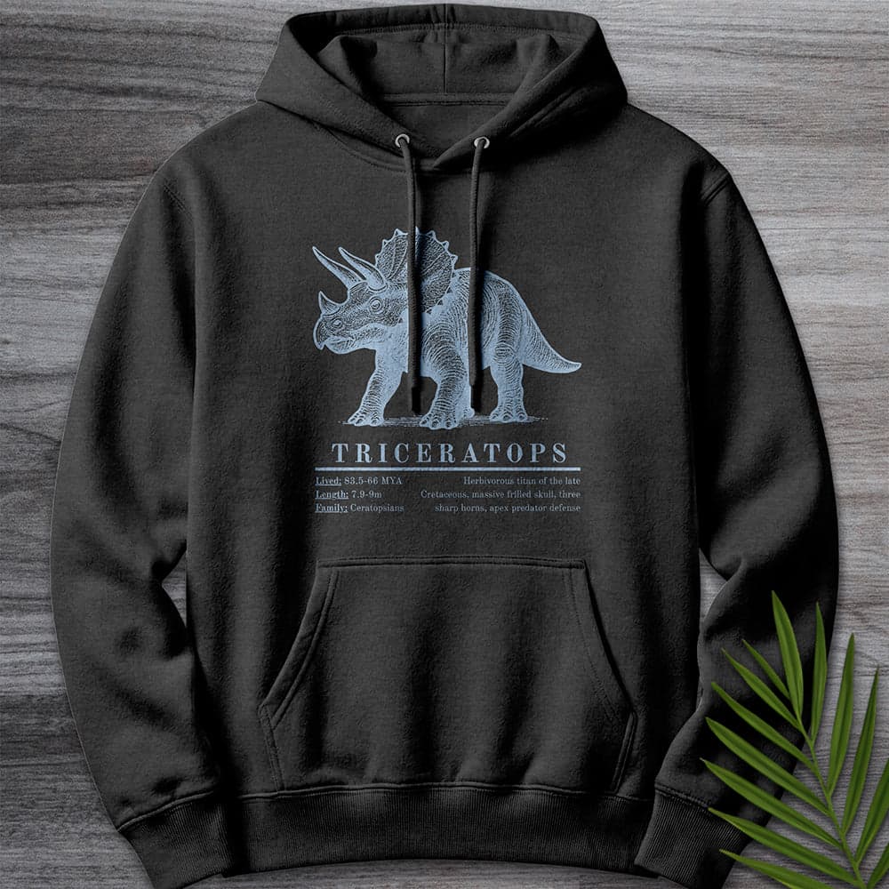 Hoodie XS / Charcoal Heather Triceratops Herbivorous Titan Premium Hoodie