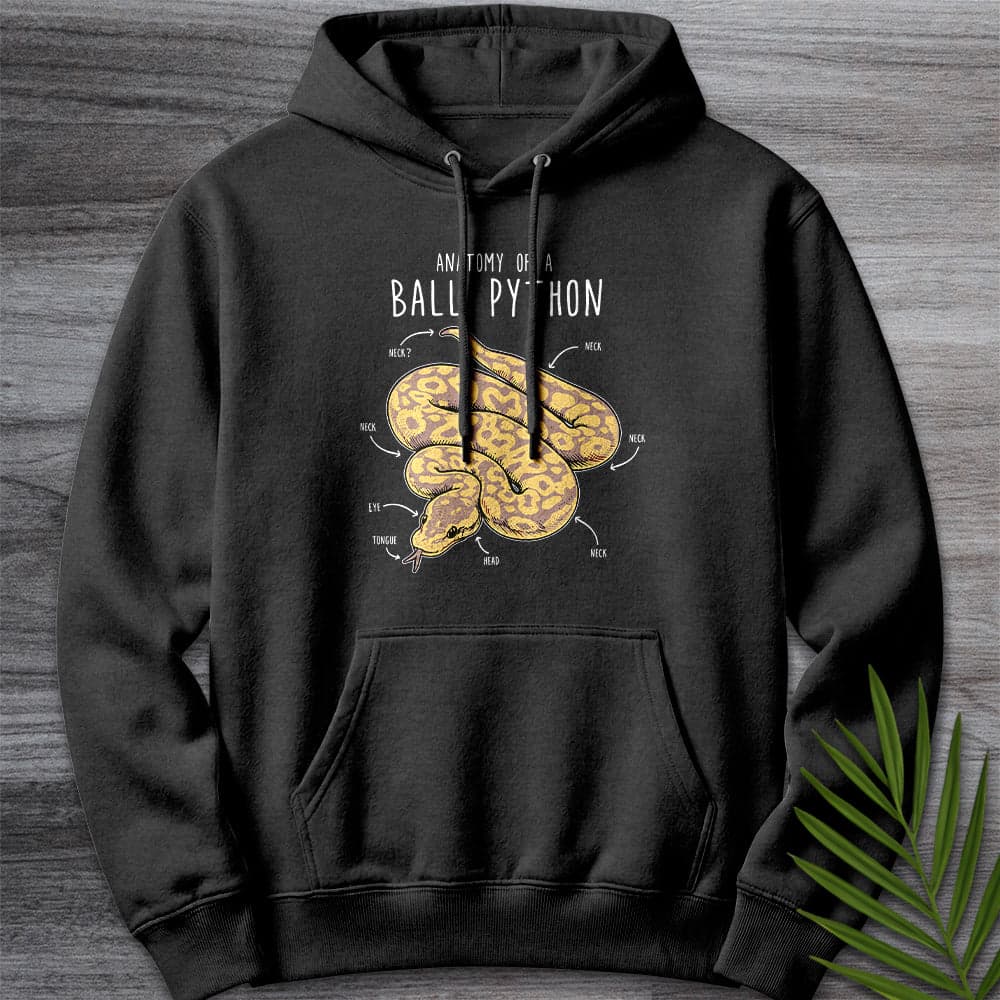 Hoodie XS / Charcoal Heather Vintage Banana Ball Python Anatomy Premium Hoodie
