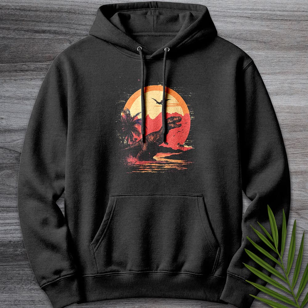 Hoodie XS / Charcoal Heather Vintage Mesozoic Retro Jungle Premium Hoodie