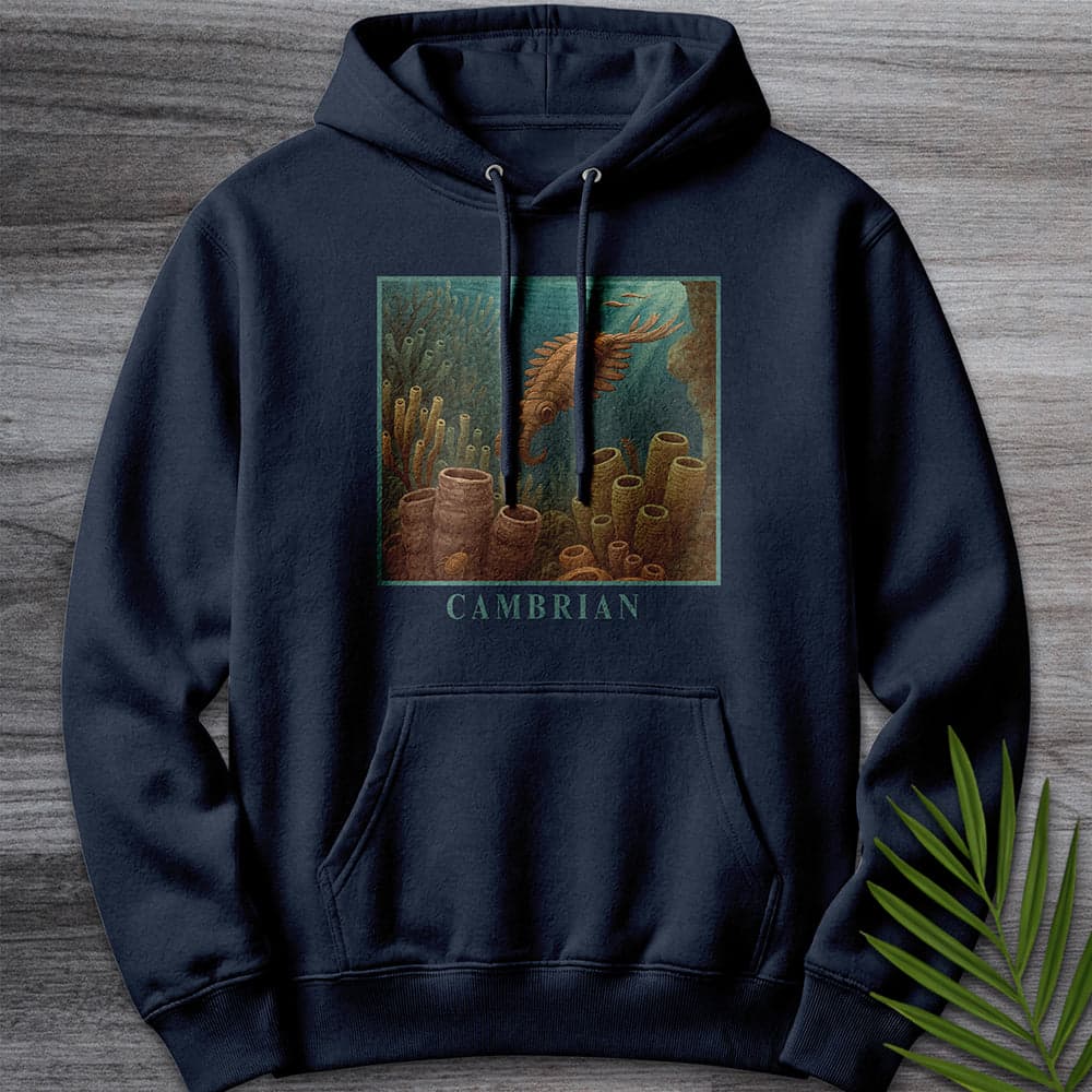 Hoodie XS / Navy Anomalocaris Cambrian Oceanscape Premium Hoodie