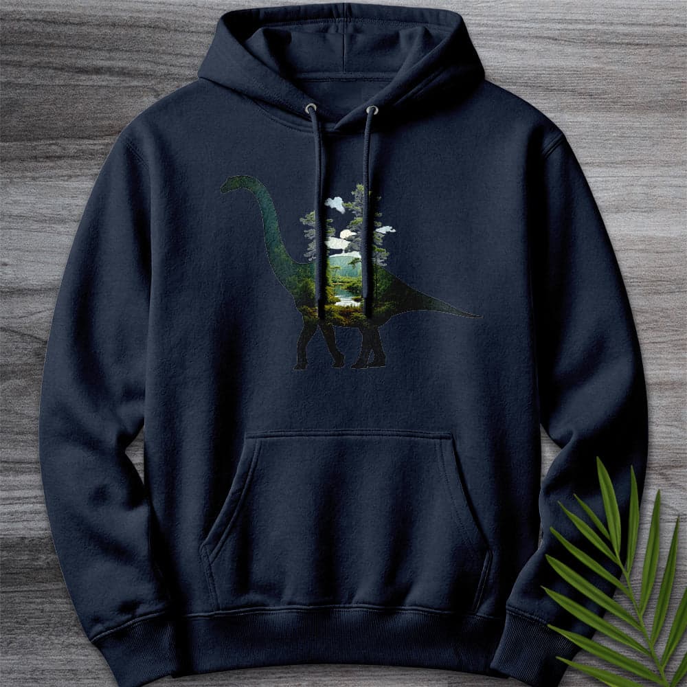 Hoodie XS / Navy Brachiosaurus Environment Silhouette Premium Hoodie