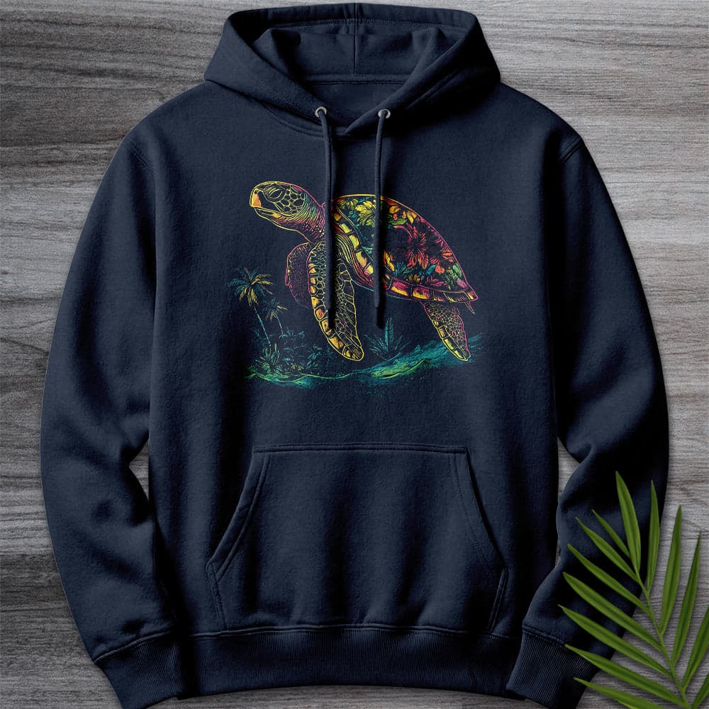 Hoodie XS / Navy Colorful Island Turtle Premium Hoodie