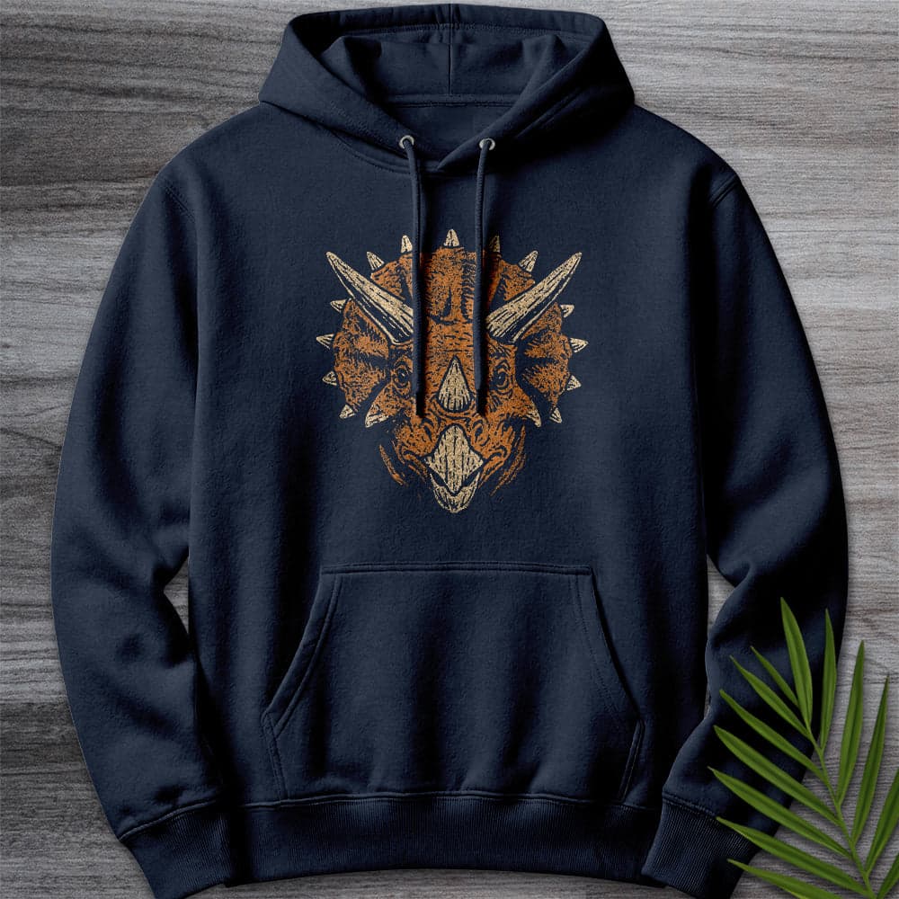 Hoodie XS / Navy Cretaceous Triceratops Charge Premium Hoodie