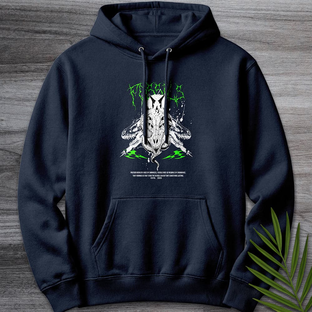 Hoodie XS / Navy Deep Metal Fossils Premium Hoodie
