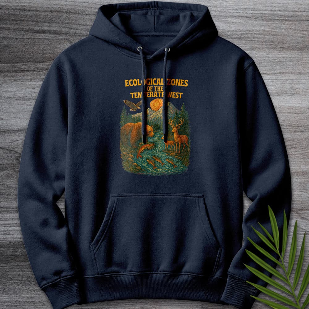 Hoodie XS / Navy Ecological Zones of The West Premium Hoodie