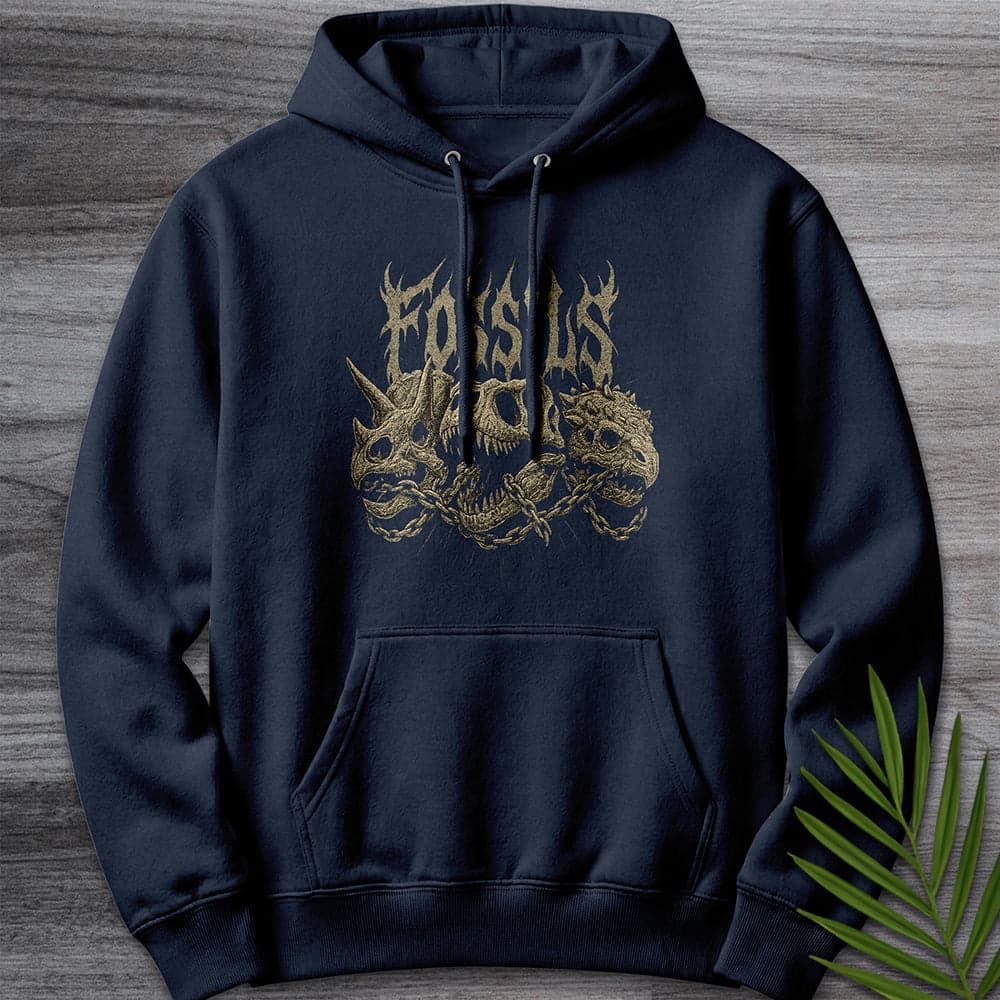 Hoodie XS / Navy Fossils Metal & Chains Premium Hoodie