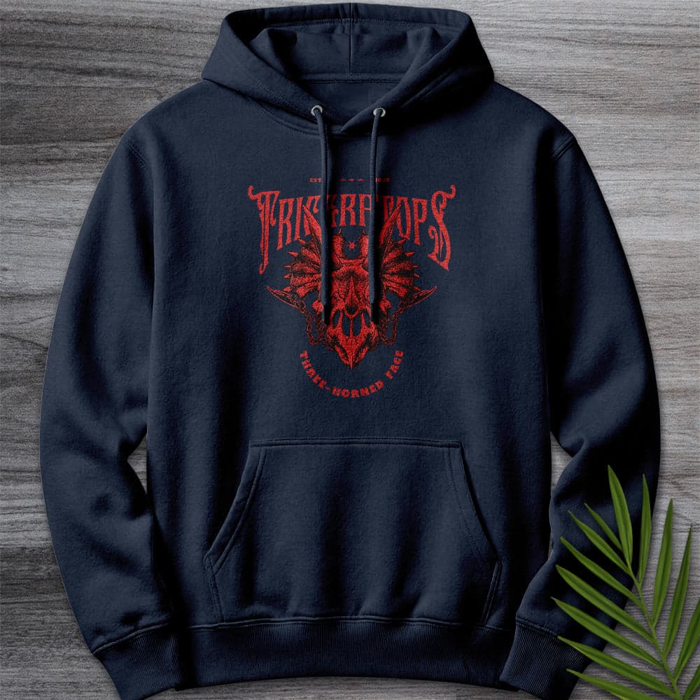 Hoodie XS / Navy Gothic Three-Horned Face Premium Hoodie