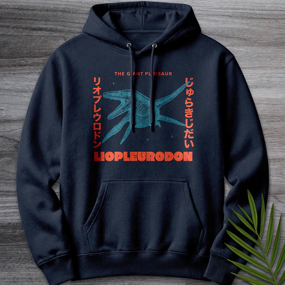 Hoodie XS / Navy Liopluerodon Japanese Vintage Premium Hoodie