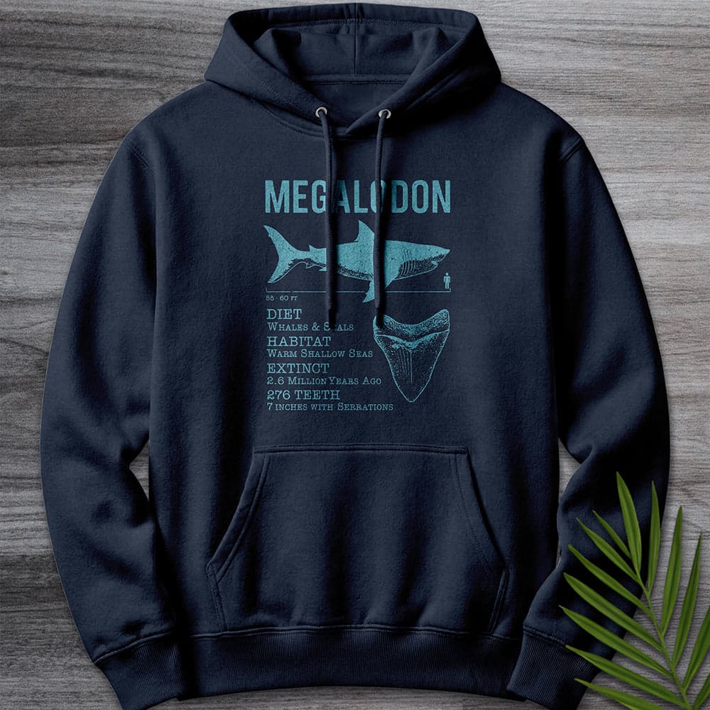 Hoodie XS / Navy Megalodon: Leviathan of the Shallows Premium Hoodie