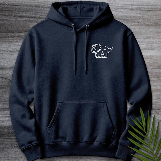 Hoodie XS / Navy Minimalist Triceratops Line-Art Premium Hoodie