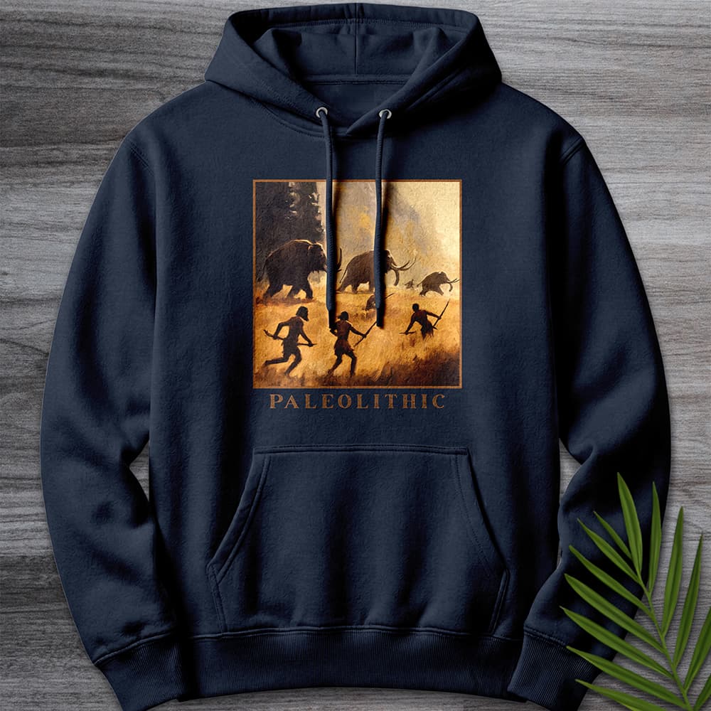 Hoodie XS / Navy Paleolithic Mammoth Hunters Premium Hoodie