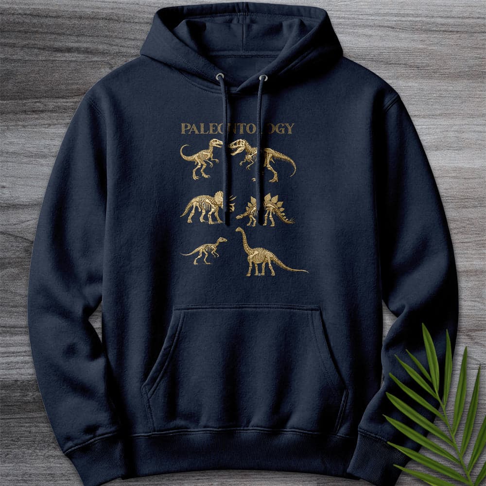 Hoodie XS / Navy Paleontology Vintage Fossils Premium Hoodie