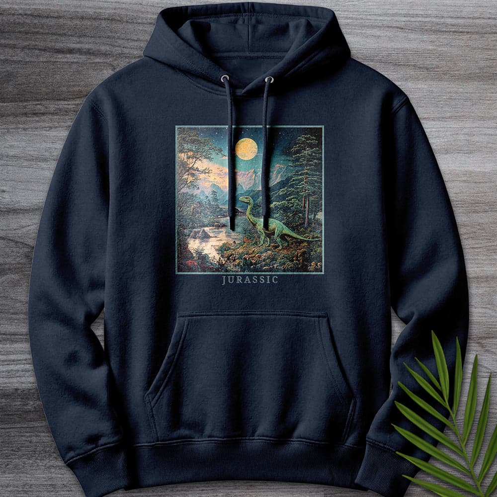 Hoodie XS / Navy Prehistoric "Jurassic" Dinosaur Aesthetic Premium Hoodie