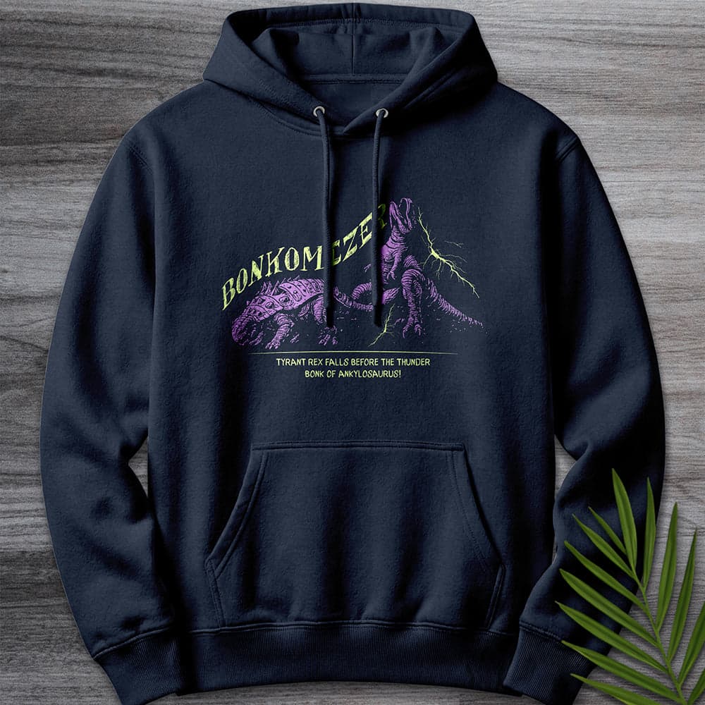 Hoodie XS / Navy Thunder Bonkomizer Ankylosaurus vs T.Rex Premium Hoodie