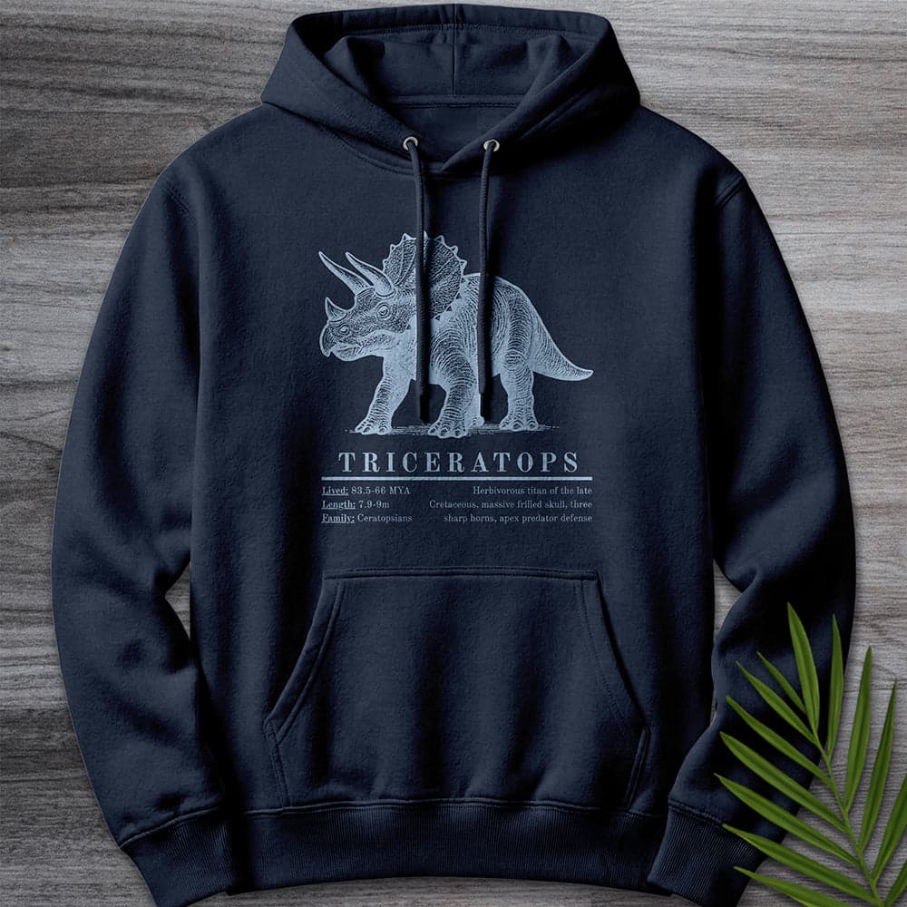 Hoodie XS / Navy Triceratops Herbivorous Titan Premium Hoodie