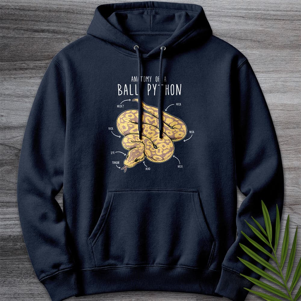 Hoodie XS / Navy Vintage Banana Ball Python Anatomy Premium Hoodie