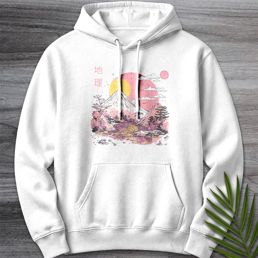 Hoodie XS / White 1980's Geography Aesthetic Graphic Premium Hoodie