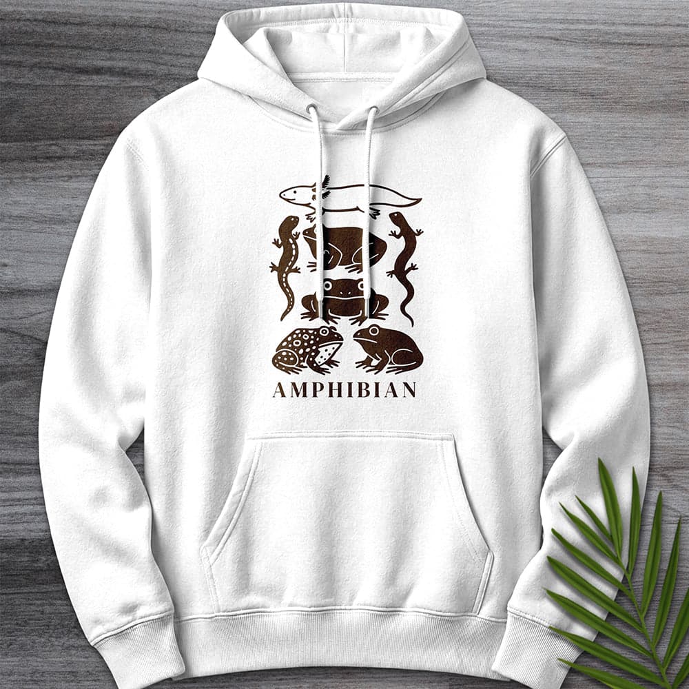 Hoodie XS / White Amphibian Species Chart Premium Hoodie