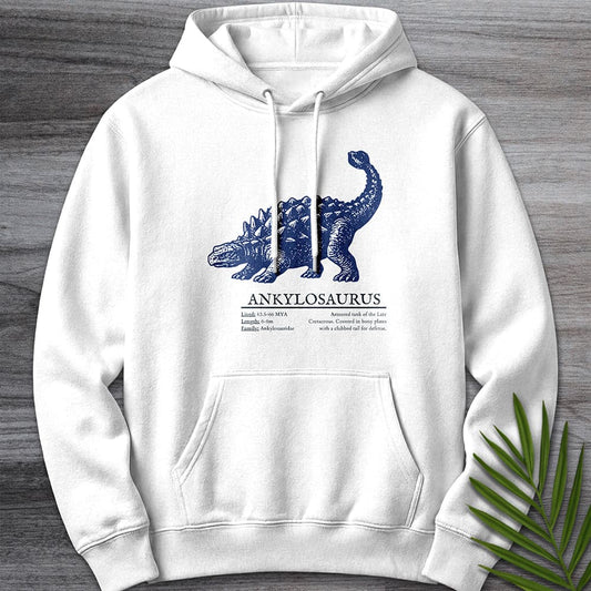 Hoodie XS / White Ankylosaurus Armored Earth Beast Premium Hoodie