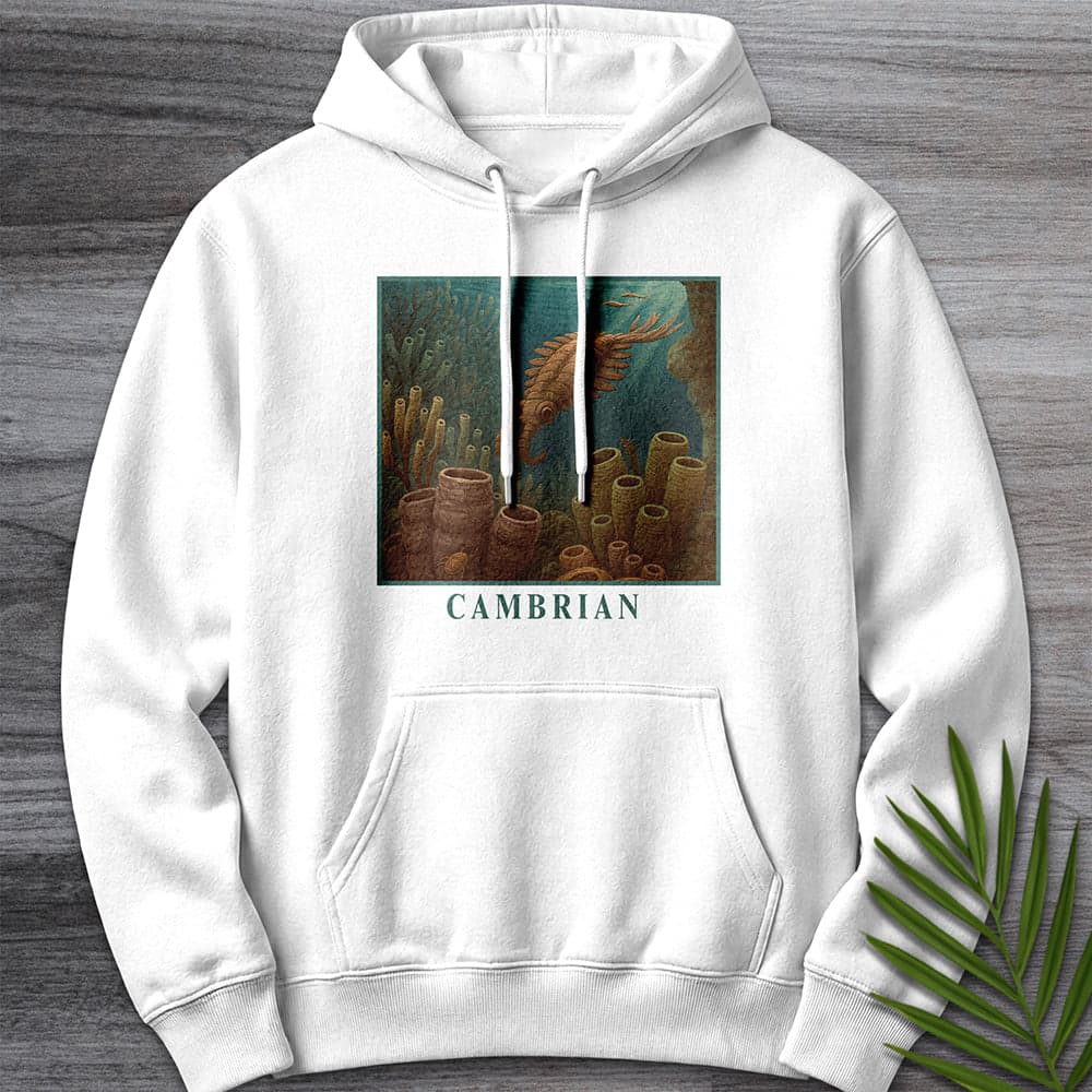 Hoodie XS / White Anomalocaris Cambrian Oceanscape Premium Hoodie