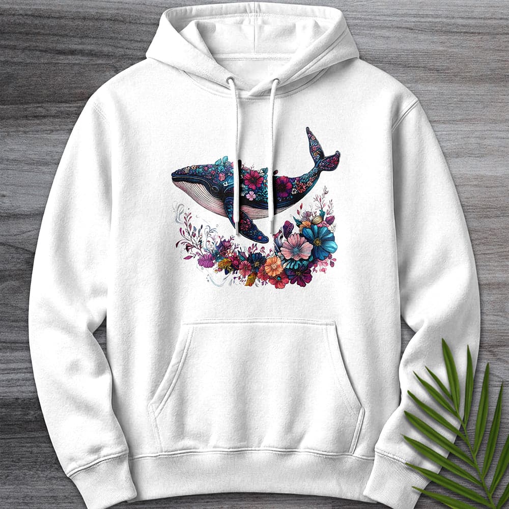 Hoodie XS / White Blossom Marine Whale Premium Hoodie