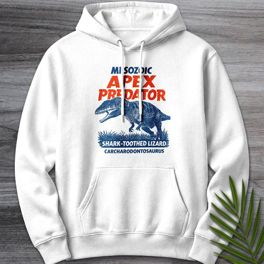 Hoodie XS / White Carcharodontosaurus Mesozoic Apex Premium Hoodie