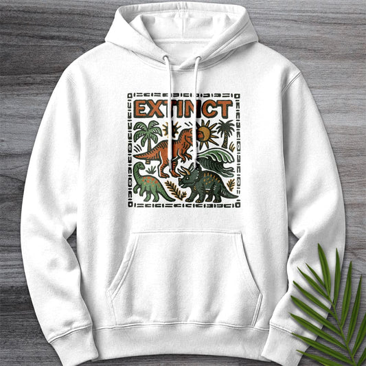 Hoodie XS / White Cretaceous Extinct Nature Premium Hoodie