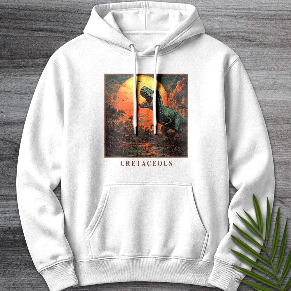 Hoodie XS / White Cretaceous T. Rex Graphic Premium Hoodie