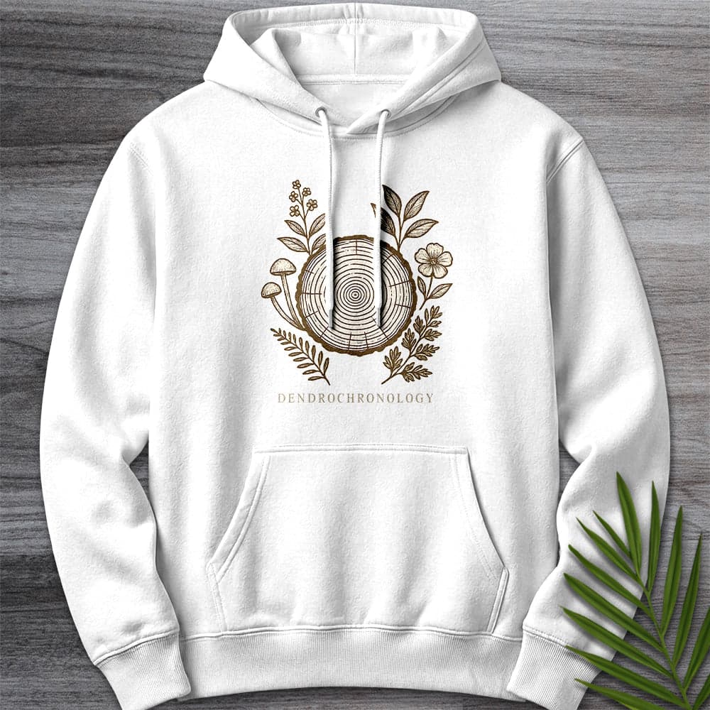 Hoodie XS / White Dendrochronology Tree Ring Premium Hoodie