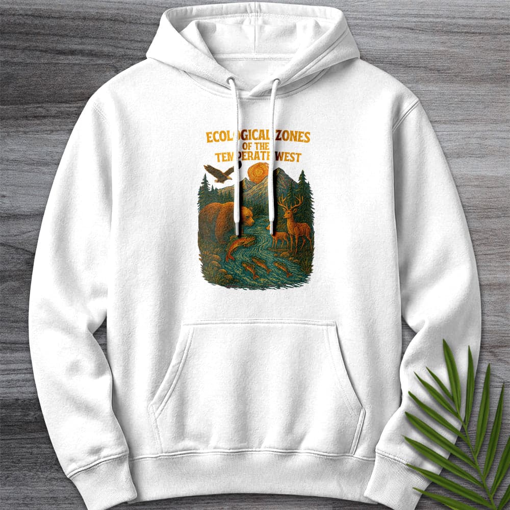 Hoodie XS / White Ecological Zones of The West Premium Hoodie