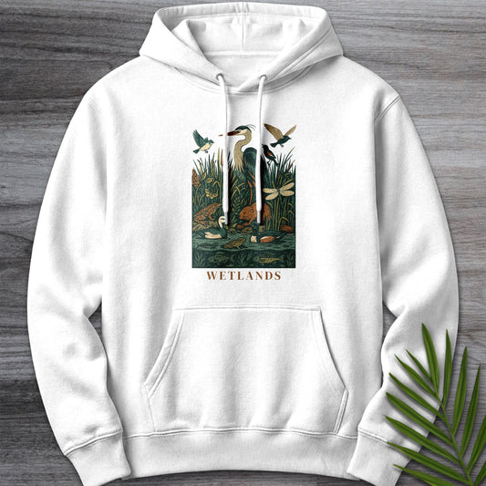 Hoodie XS / White Freshwater Wetland Environment Premium Hoodie