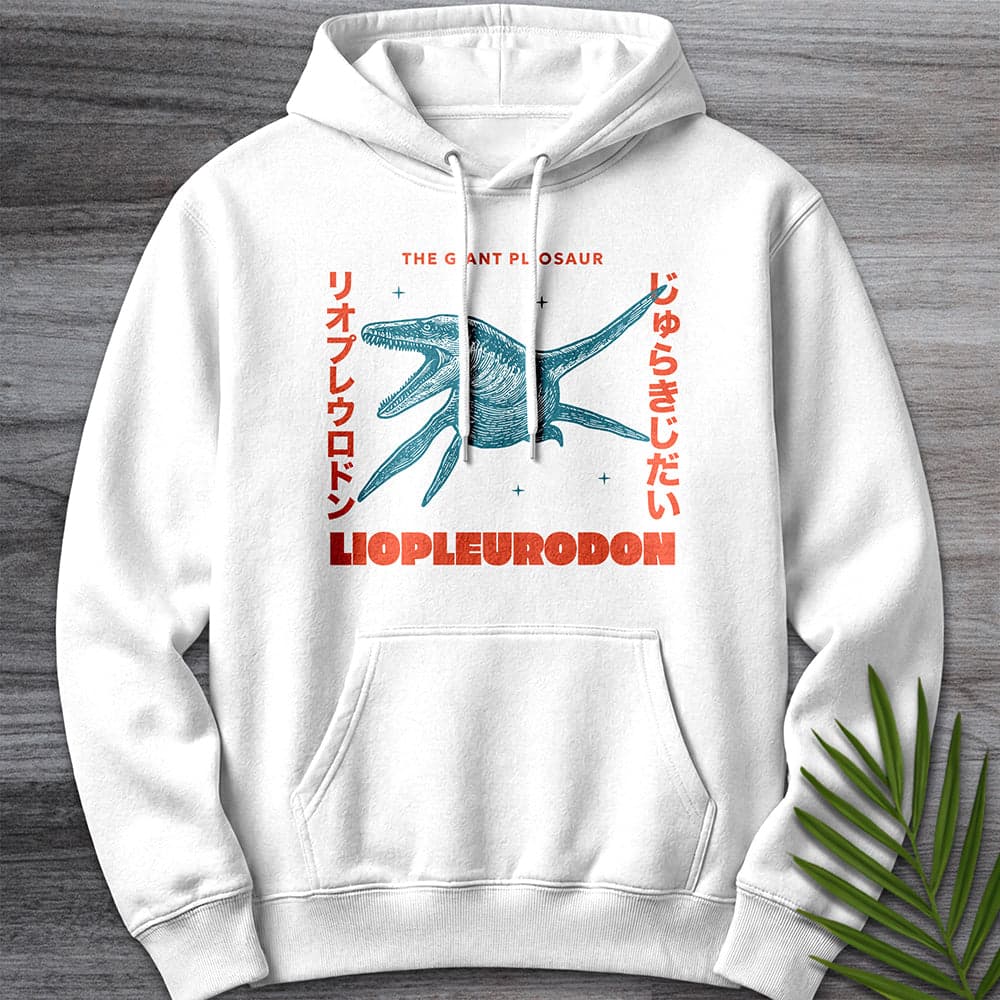 Hoodie XS / White Liopluerodon Japanese Vintage Premium Hoodie