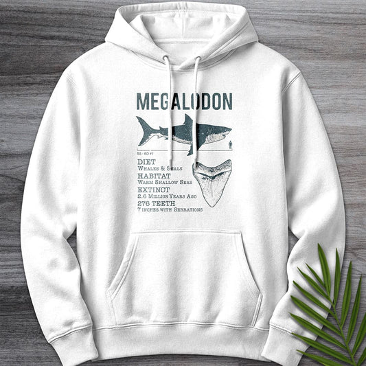 Hoodie XS / White Megalodon: Leviathan of the Shallows Premium Hoodie