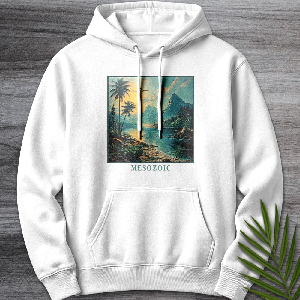 Hoodie XS / White Mesozoic Environment Graphic Premium Hoodie