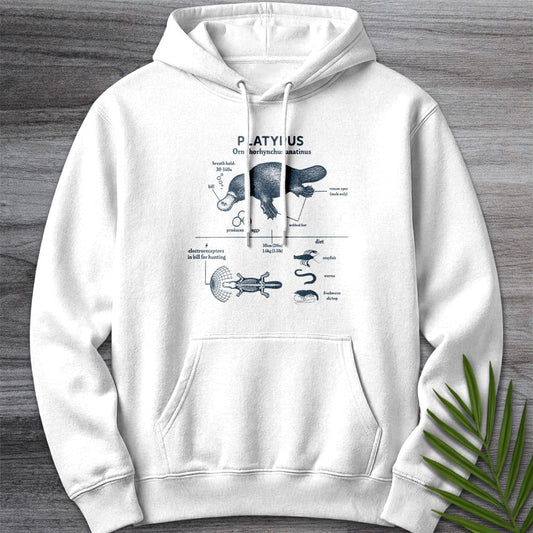 Hoodie XS / White Ornithorhynchus Anatinus (Platypus) Premium Hoodie