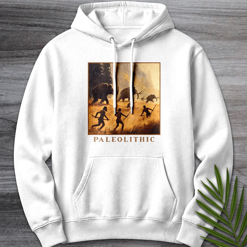 Hoodie XS / White Paleolithic Mammoth Hunters Premium Hoodie