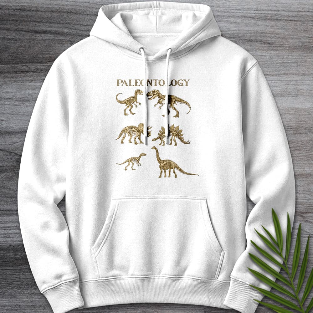 Hoodie XS / White Paleontology Vintage Fossils Premium Hoodie