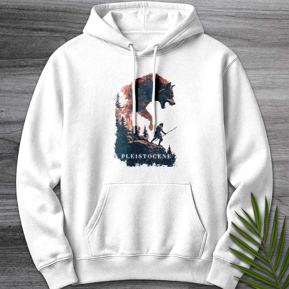 Hoodie XS / White Pleistocene Dire Wolf Spirit Premium Hoodie