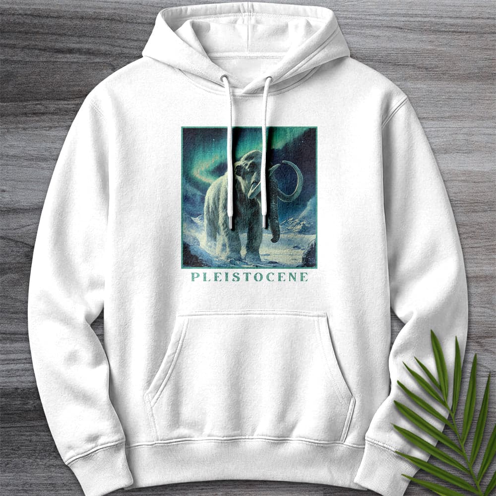 Hoodie XS / White Pleistocene Megafauna Ice Age Premium Hoodie