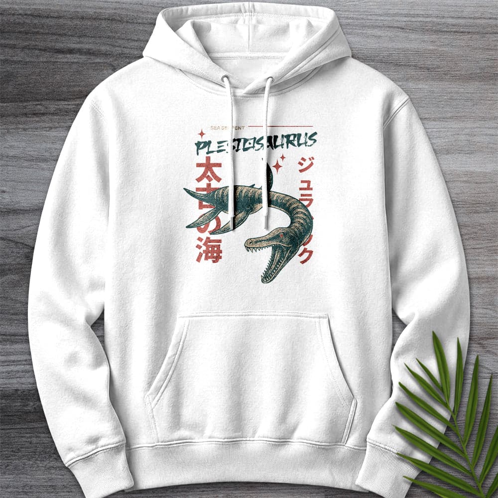 Hoodie XS / White Plesiosaurus Ancient Sea Serpent Premium Hoodie