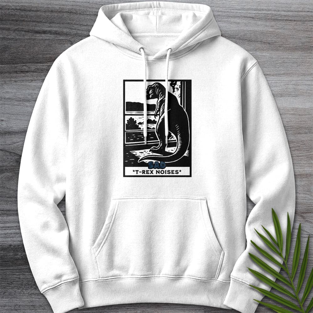 Hoodie XS / White Sad T-Rex Noises Premium Hoodie