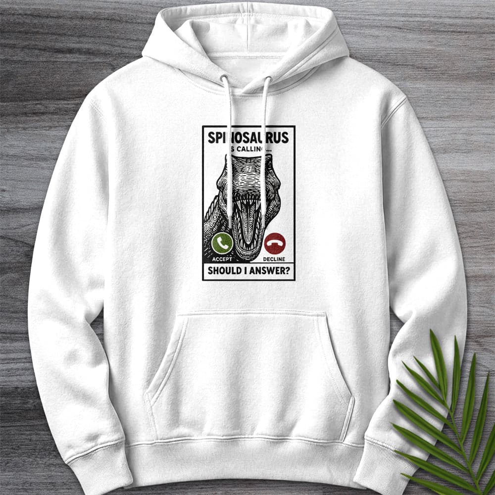 Hoodie XS / White Spinosaurus is Calling Premium Hoodie