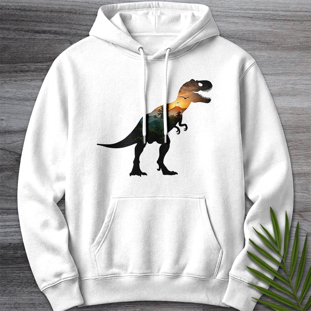 Hoodie XS / White T.rex Environment Silhouette Premium Hoodie