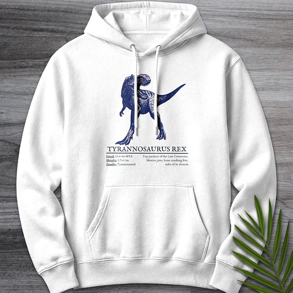 Hoodie XS / White T-Rex Tyrant Lizard King Premium Hoodie