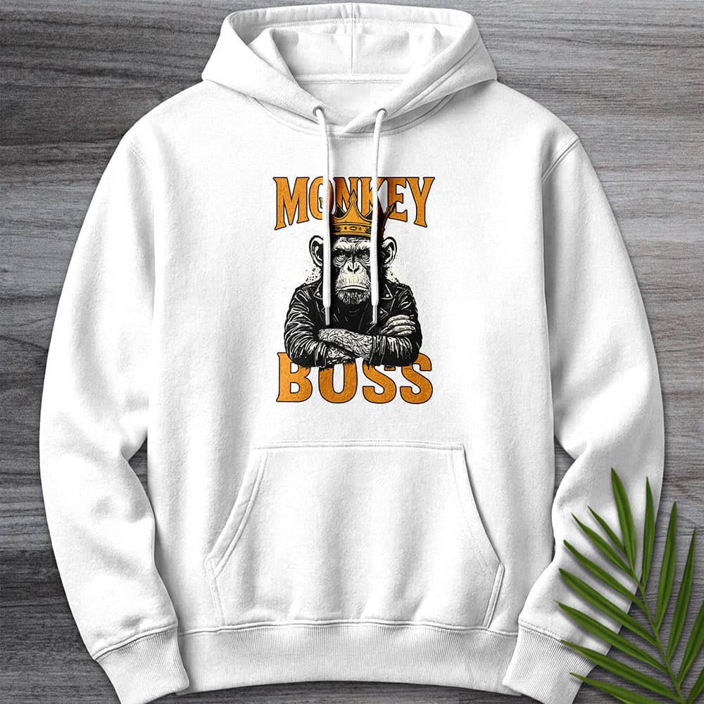 Hoodie XS / White The Monkey Boss Premium Hoodie