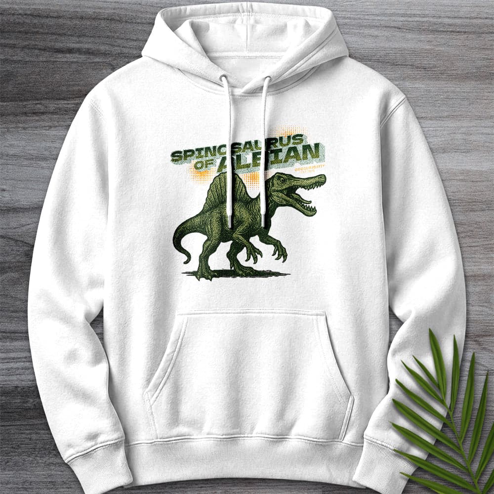 Hoodie XS / White Vintage Spinosaurus of Albian Premium Hoodie