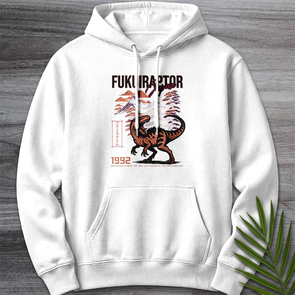 Hoodie XS / White Vintage Thief of Fukui (Fukuiraptor) Premium Hoodie